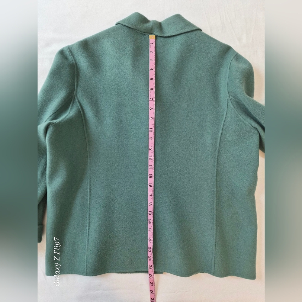 Talbots Petites 100% Wool Coat - Sage Green - Size 16P - Vintage - Picture 7 of 12